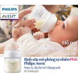 Thumbnail Philips Avent Bình sữa mô phỏng tự nhiên 125ml mới (núm ty phản ứng tự nhiên) SCY900/01 4