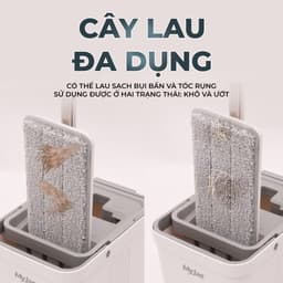 Thumbnail Bộ Lau Nhà MyJae Đài Loan Sợi Microfiber 2 Ngăn Tự Vắt Xoay 360 Độ 4