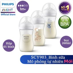 Thumbnail Philips Avent Bình sữa mô phỏng tự nhiên 260ml mới SCY903/01 SCY903/66 SCY903/67 1