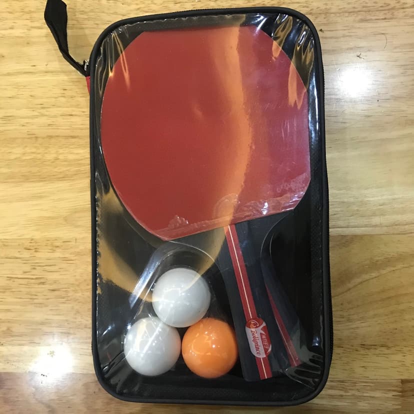 Ảnh Combo 2 Vợt Bóng Bàn Tặng Kèm 3 Quả Bóng Bàn + Kẹp Trụ Lưới Bóng Bàn Rút Gọn Nhựa ABS 1,7m Chính Hãng Amalife 2