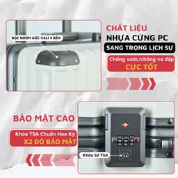 Thumbnail Vali khung nhôm khoá sập cao cấp Kingsun KS-051/L809,Bảo hành 5 năm 1