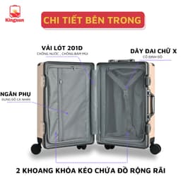 Thumbnail Vali khung nhôm khoá sập cao cấp Kingsun KS-051/L809,Bảo hành 5 năm 3