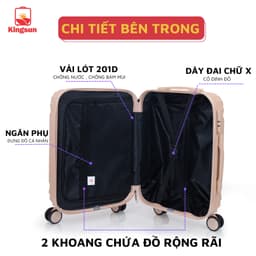 Thumbnail Vali kéo du lịch Kingsun KS-216 size 24 nhựa được bảo hành 5 năm 4