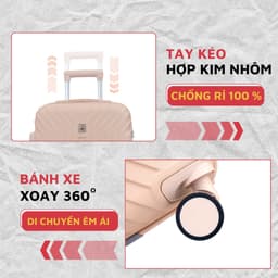 Thumbnail Vali kéo du lịch Kingsun KS-216 size 24 nhựa được bảo hành 5 năm 2