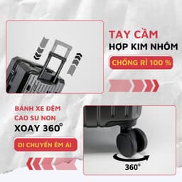 Thumbnail Vali kéo du lịch Kingsun hình hộp khoá kéo P37 size 29 3