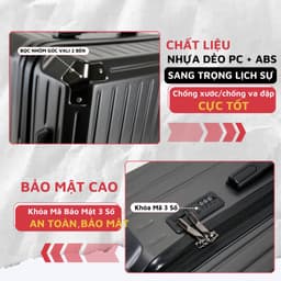Thumbnail Vali kéo du lịch Kingsun hình hộp khoá kéo P37 size 29 2