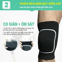 Thumbnail Băng Bảo Vệ Đầu Gối MixSport Có Miếng Đệm Đầu Gối Dày Giúp Hạn Chế Chấn Thương Lên Khớp Gối DBG06 3