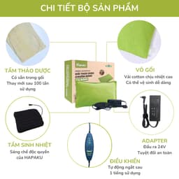 Thumbnail Tấm Thảo Dược Thay Thế Gối Chườm Làm Nóng Bằng Điện Hapaku 2