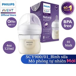Thumbnail Philips Avent Bình sữa mô phỏng tự nhiên 125ml mới (núm ty phản ứng tự nhiên) SCY900/01 2