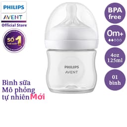 Thumbnail Philips Avent Bình sữa mô phỏng tự nhiên 125ml mới (núm ty phản ứng tự nhiên) SCY900/01 1