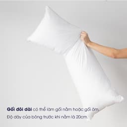 Thumbnail Ruột gối đôi / gối ôm lông vũ nhân tạo Microfiber siêu êm Changmi Bedding cao cấp chuẩn khách sạn 5 sao - 50x140 cm 2