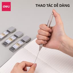 Thumbnail Ruột bút chì kim 0.5mm Deli, ngòi chì kim 100 chiếc 2B, lõi chì bấm nhỏ gọn tiện lợi phù hợp cho học sinh, văn phòng 2