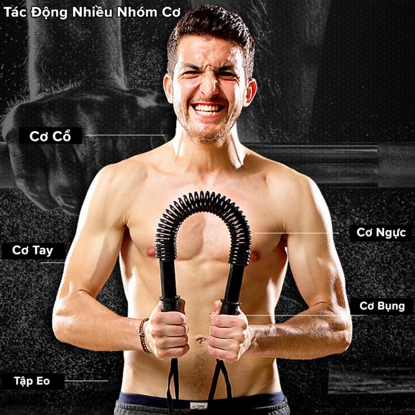 Ảnh COMBO Gậy Bẻ Lò Xo 20kg + Kìm Bóp Tay Đếm Số + Dây Nhảy Lõi Thép, Thanh Lò Xo 20kg Kháng Lực Chính Hãng Amalife 4