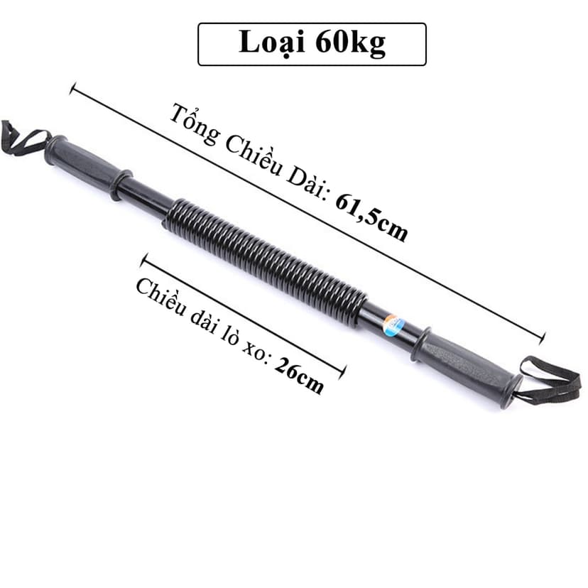 Ảnh Combo Hot Gậy Bẻ Lò Xo 60kg + Kìm Bóp Tay Đếm Số + Dây Nhảy Lõi Thép, Thanh Lò Xo 60kg Kháng Lực Chính Hãng Amalife 1