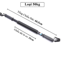Thumbnail Gậy Bẻ Lò Xo 50kg + Kìm Bóp Tay Đếm Số + Dây Nhảy Lõi Thép, Thanh Lò Xo 50kg Kháng Lực Combo Hot Chính Hãng Amalife 1