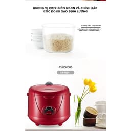 Thumbnail Nồi cơm điện Cuckoo 1.8 lít CR-1021 - màu đỏ - bản quốc tế- lòng nồi chống dính- Hàng chính hãng Cuckoovina 2