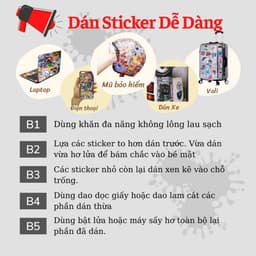 Thumbnail Sticker cute dán mũ bảo hiểm  SUNDY Helmets, chống nước,nhiều họa tiết trang trí điện thoại, laptop, vali... 3