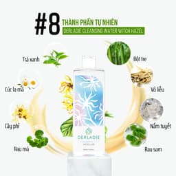 Thumbnail Nước Tẩy Trang Làm Sạch Sâu Cho Da Mụn Derladie Cleansing Water Witch Hazel 500ml 4