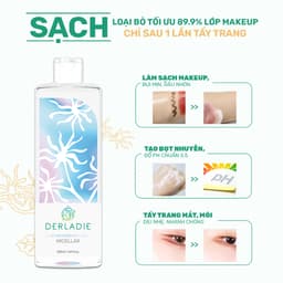 Thumbnail Nước Tẩy Trang Làm Sạch Sâu Cho Da Mụn Derladie Cleansing Water Witch Hazel 500ml 3