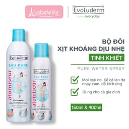 Thumbnail Bộ nước xịt khoáng Evoluderm dưỡng da, cấp ẩm tức thì, làm dịu da 400ml và 150ml 2