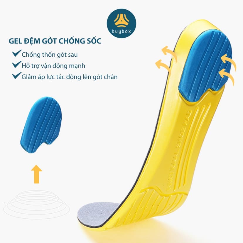 Ảnh Lót giày thể thao EVA biết thở và có gel chống thốn gót buybox BBPK26 4