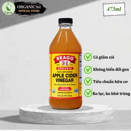 Thumbnail Giấm Táo Hữu Cơ Có Giấm Cái Organic Apple Cider Vinegar With The Mother 473ml 946ml BRAGG 1