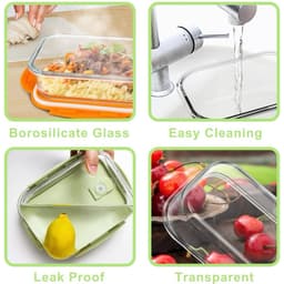 Thumbnail hộp cơm thủy tinh chia ngăn tiện ích khi mang cơm tới văn phòng du lịch giã ngoại YEAHCOOK 3