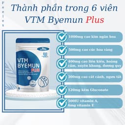 Thumbnail Viên uống VTM Byemun Plus hỗ trợ giảm mụn, thanh nhiệt cơ thể - Túi 90 viên 3