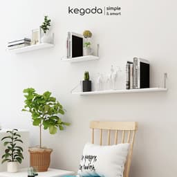 Thumbnail Kệ Gỗ Treo Tường Không Khoan Nhiều Màu, Dùng Decor Trang Trí KEGODA KT55 3