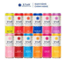 Thumbnail Combo 2 thùng 12 lon trà lên men STAR KOMBUCHA hữu cơ mix vị (250ml/lon) 3