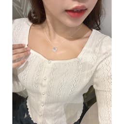 Thumbnail Dây chuyền bạc nữ HELINO đuôi hồ ly đính đá mặt trăng Moonstone đổi màu xinh xắn C49 3