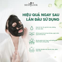 Thumbnail Mặt Nạ Đen Hoa Sơn Trà SEXYLOOK Dưỡng Ẩm Ngăn Ngừa Nếp Nhăn (5 miếng x 28ml) 4