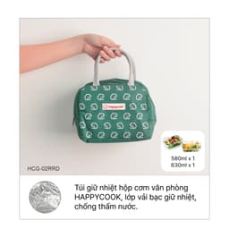 Thumbnail Bộ hộp thủy tinh chia ngăn kèm túi giữ nhiệt HAPPYCOOK, HCG-02RRD 1