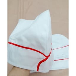 Thumbnail Mũ ca lô màu trắng viền đỏ chất vải kaki in hình búp măng non đội viên - Nhà Sách Tâm An 1