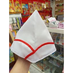 Thumbnail Mũ ca lô màu trắng viền đỏ chất vải kaki in hình búp măng non đội viên - Nhà Sách Tâm An 4