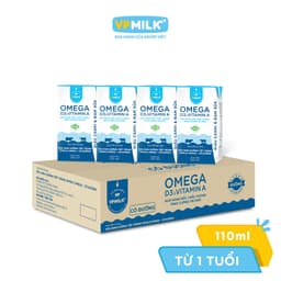 Thumbnail Sữa Dinh Dưỡng Tiệt Trùng VPMilk Omega Có Đường dạng hộp 110ml (thùng 48 hộp) 2