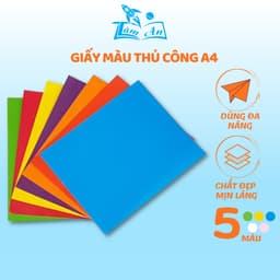 Thumbnail Giấy màu thủ công a4 bìa cứng nhiều màu dùng đóng bìa hồ sơ, tài liệu, thiệp handmade - Tâm An 1