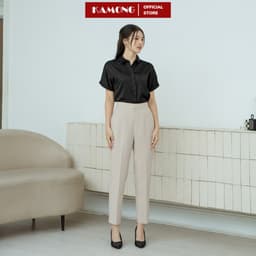 Thumbnail Quần baggy nữ KAMONG cạp cao kiểu dáng quần tây công sở cao cấp Q012 3