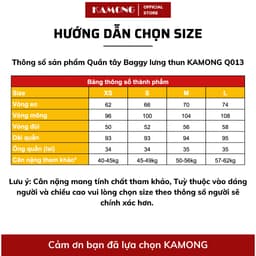 Thumbnail Quần tây baggy nữ KAMONG lưng thun cạp cao kiểu dáng công sở cao cấp Q013 1