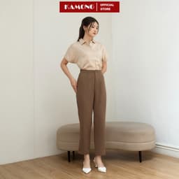 Thumbnail Quần tây baggy nữ KAMONG lưng thun cạp cao kiểu dáng công sở cao cấp Q013 2