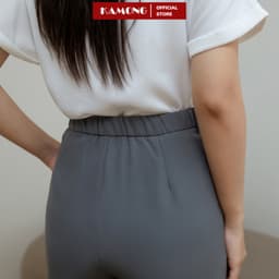 Thumbnail Quần tây baggy nữ KAMONG lưng thun cạp cao kiểu dáng công sở cao cấp Q013 3