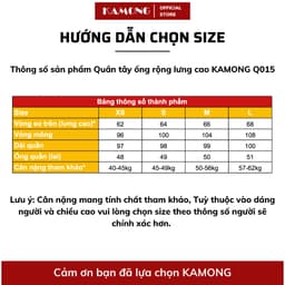 Thumbnail Quần ống rộng 1 nút KAMONG dáng quần tây suông culottes công sở Q015 1