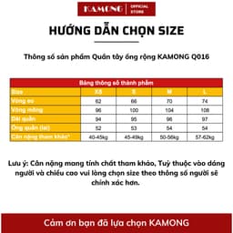 Thumbnail Quần tây ống rộng KAMONG dáng suông dây kéo công sở Q016 1