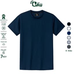 Thumbnail Áo thun nam Gấu 194 vải thun mè co dãn 4 chiều, phong cách thể thao - gym - bóng đá, from slim fit - MÈ TRƠN 1