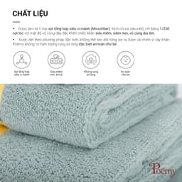Thumbnail Khăn mặt em bé POÊMY SỌC GÂN KT 20x21cm - Đóng 1 cặp 2c cùng mầu 3