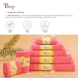 Thumbnail Khăn tắm Poêmy sọc gân cao cấp (KT 60x120cm) 4