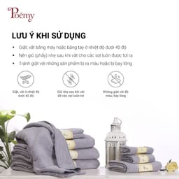 Thumbnail Khăn tắm cao cấp Poêmy sọc gân (KT 48x95cm) 4