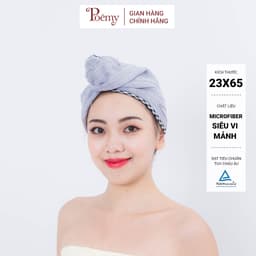 Thumbnail Mũ quấn làm nhanh khô tóc POÊMY SỌC GÂN KT 23x65cm 1