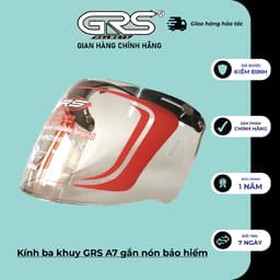 Thumbnail Kính ba khuy GRS A7 gắn nón bảo hiểm nửa đầu và ba phần tư 1