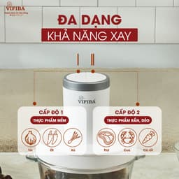 Thumbnail Máy Xay Thịt Chính Hãng VIFIBA - Tặng Kèm 2 Bộ Lưỡi Dao - 2 Cấp Độ Xay Mạnh, Xay Thịt Đông Đá,.. 4